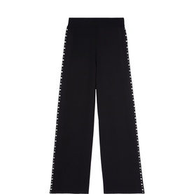 Studded Knitted Straight Leg Trousers