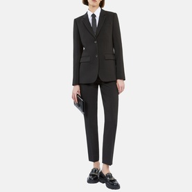 Single-Breasted Cr&ecirc;pe Blazer