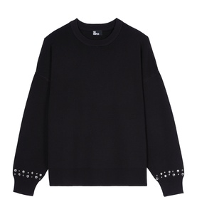 Stud Cuff Knitted Sweater