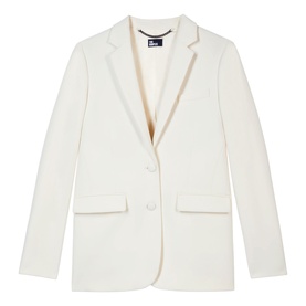 Single-Breasted Cr&ecirc;pe Blazer