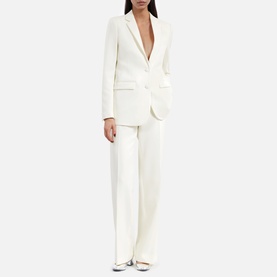 Single-Breasted Cr&ecirc;pe Blazer