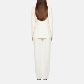 Single-Breasted Cr&ecirc;pe Blazer