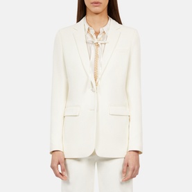 Single-Breasted Cr&ecirc;pe Blazer