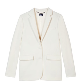 Single-Breasted Cr&ecirc;pe Blazer