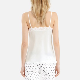 Silk Lace Trim Camisole