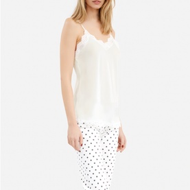 Silk Lace Trim Camisole