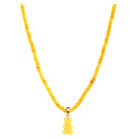Beaded Nostalgia Bear Necklace