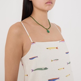 Beaded Nostalgia Bear Necklace