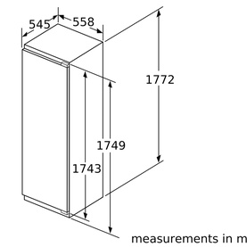 Series 4 Built-in Freezer 177x55cm Flathinge