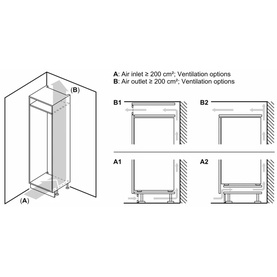 Series 4 Built-in Freezer 177x55cm Flathinge