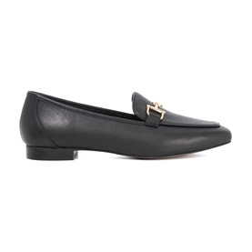 Grained Metal Trim Loafers