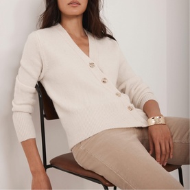 Asymmetric Knitted Cardigan