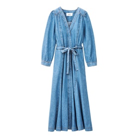 Lia Belted Denim Dress