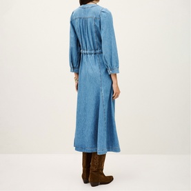 Lia Belted Denim Dress