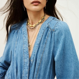 Lia Belted Denim Dress