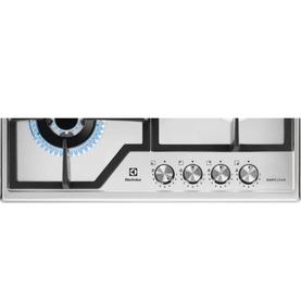 60cm Wide Stainless Steel Gas Hob with 4 Burners