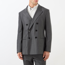 Double-Breasted Virgin Wool Blazer