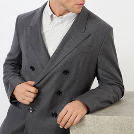 Double-Breasted Virgin Wool Blazer