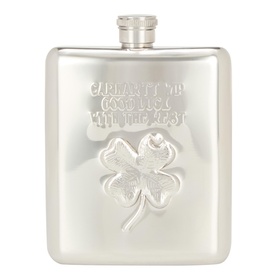Clover Logo Hip Flask