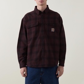 Edmand Logo Check Print Overshirt