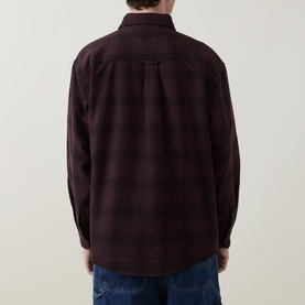 Edmand Logo Check Print Overshirt