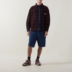 Edmand Logo Check Print Overshirt