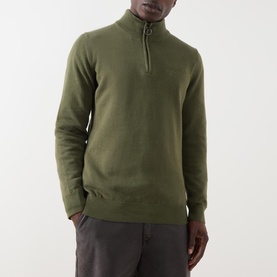 Shield Logo Half-Zip Sweater