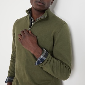 Shield Logo Half-Zip Sweater