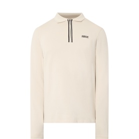 Marsh Logo Tipped Long-Sleeved Polo Shirt