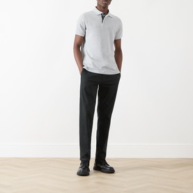 Tartan Collar Logo Polo Shirt