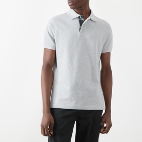 Tartan Collar Logo Polo Shirt