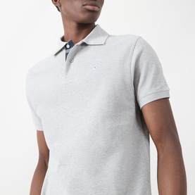 Tartan Collar Logo Polo Shirt