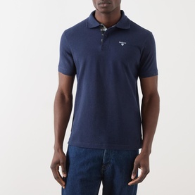 Tartan Collar Logo Polo Shirt