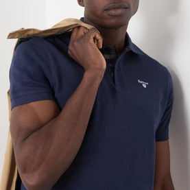 Tartan Collar Logo Polo Shirt