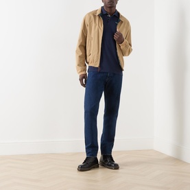 Tartan Collar Logo Polo Shirt