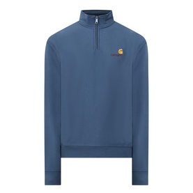 USA Script Logo Half Zip Sweatshirt