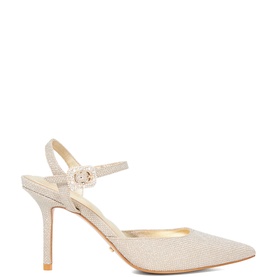 Channel Buckle-Detail Heeled Courts