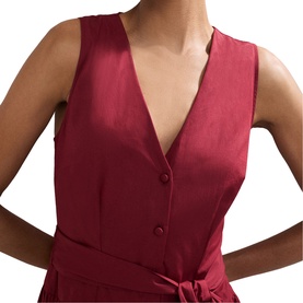 Clarissa Button Front Tiered Dress