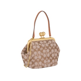 Crystal Jacquard Top Handle Bag