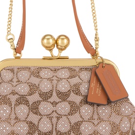 Crystal Jacquard Top Handle Bag