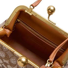 Crystal Jacquard Top Handle Bag