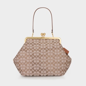 Crystal Jacquard Large Top Handle Bag