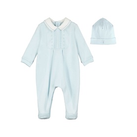 Malcolm Embroidered Babygrow & Hat Two-Piece Set