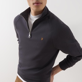 Jim Embroidered Logo Half-Zip Sweatshirt