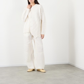 Audrina Asymmetric Cable Knit Cardigan