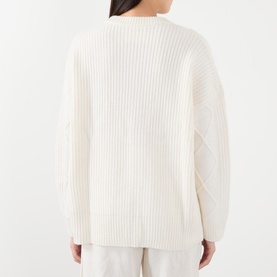 Audrina Asymmetric Cable Knit Cardigan