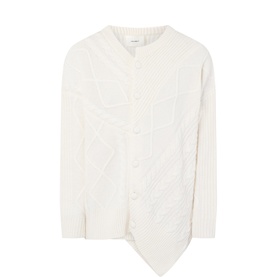 Audrina Asymmetric Cable Knit Cardigan
