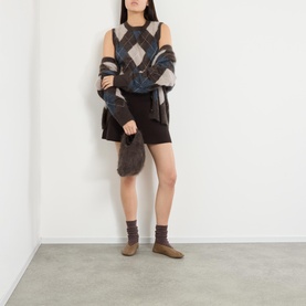 Yasmin Argyle Cashmere Sweater Vest