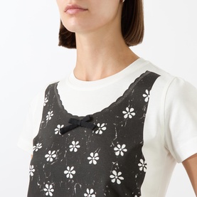 Trompe L'Oeil Eyelet T-Shirt