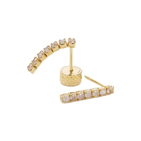 Rose Quartz Tennis Earrings